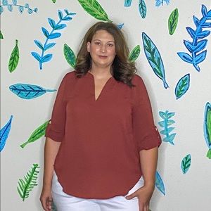 Sassy Red Lipstick Blouse